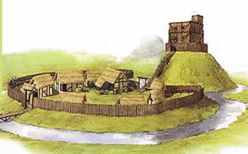 Early Norman strongholds were timber-built. Some, like Hereford and both of York's amongst others, were burnt down in risings. They would be rebuilt in stone - a daunting prospect for those not used to siege warfare.