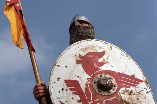Fancy taking him on? This is the view many Englishmen had of the mounted Norman force. Few, the foolhardy, took them on over level ground. In time guerilla tactics would be adopted to even the odds