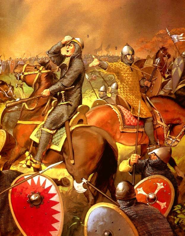 When rumour of his death spread amongst his panicking men, William raised his helm and Bishop Odo drew the men's eyes to their duke. It had been a near-disaster for the duke