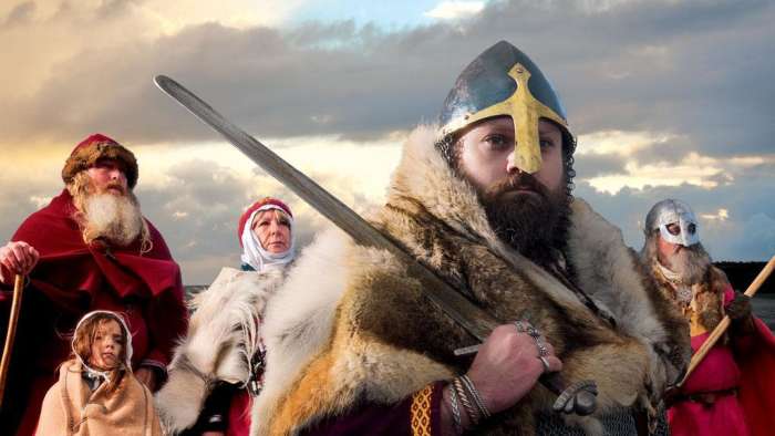 "The Danes came in 866 AD - when will you come?" Publicity poster shot for the Jorvik Viking Centre, Coppergate, York - re-opening April, 2017