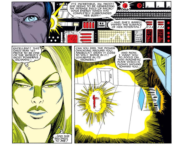 Panels from issue #2 of Firestar limited comic book series. Microwaves as Firestar's base power is reconfirmed.