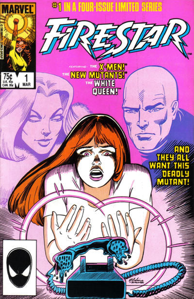 Firestar #1 of 4 issue limited series. This is a Direct Market Edition. There are Newsstand Editions of this comic and Canadian Type 1A Price Variants.