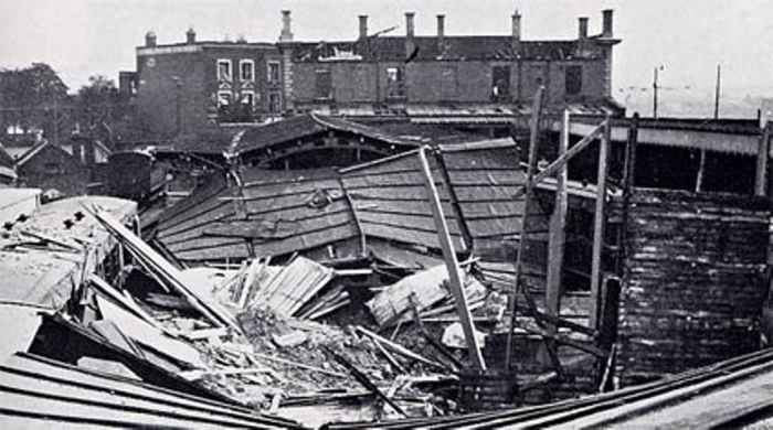 Then in western Essex, North Woolwich Station near Stratford was built by the Great Eastern Railway at the heart of Dockland. Completely rebuilt and served as passenger terminus and museum in later tears. Bombed 7th September, 1940