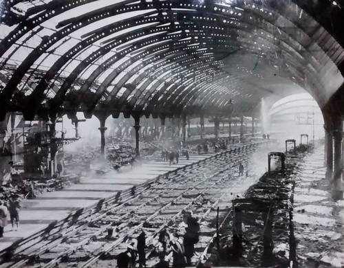 York - a large area at the south end of the station suffered damage - completely rebuilt as new after the war, true to NER architect Thomas Prosser's designs of 1877