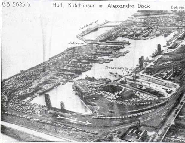 ... And here's a Luftwaffe 'postcard' of Alexandra Dock, Hull. These 'friendly' forays usually had less than friendly purpose...