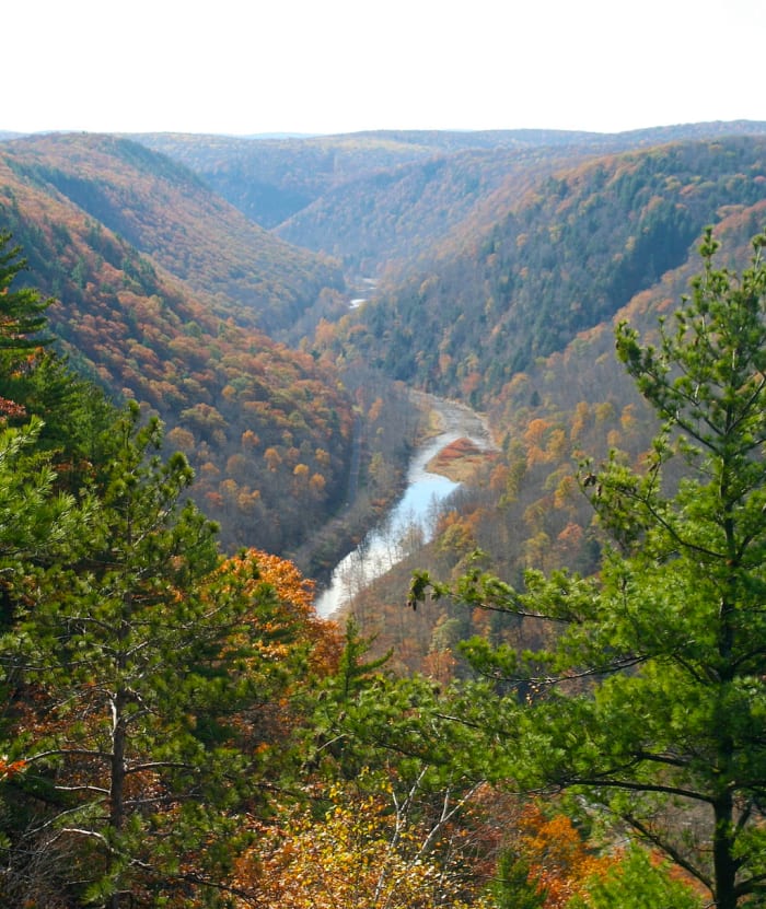 Pine Creek Gorge, the Grand Canyon of Pennsylvania in the fall