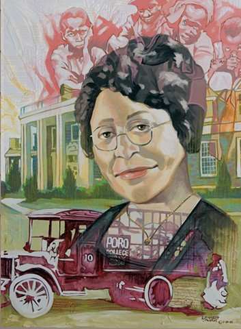 Annie Malone's name, image and Poro College is celebrated in St. Louis and Chicago where she lived and operated her business that extended all over the world. She is immortalized by many through visual arts