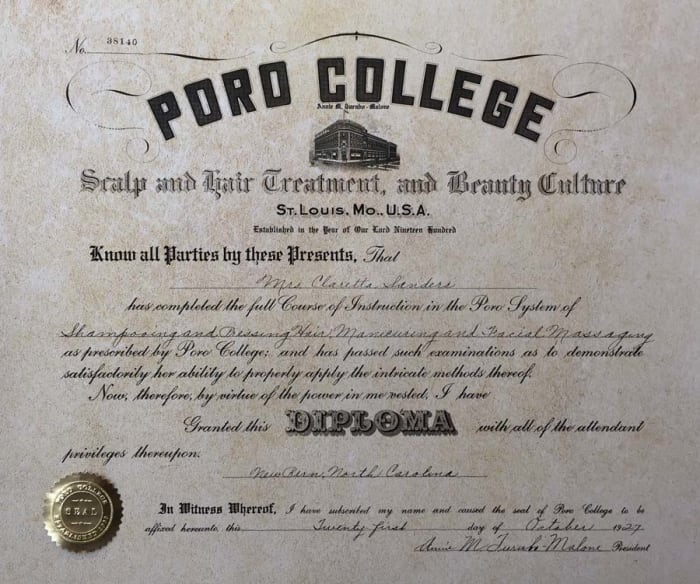 One of the greatest satisfactions for Annie Malone was being able to issue diplomas for those young women and men who graduated from Poro College.