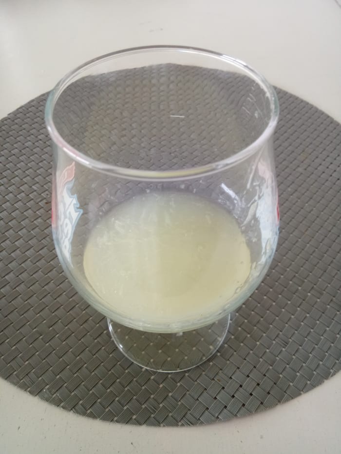 A quarter syrup to cup ratio is the perfect amount. This can be adjusted to how strong you like your lemonade.