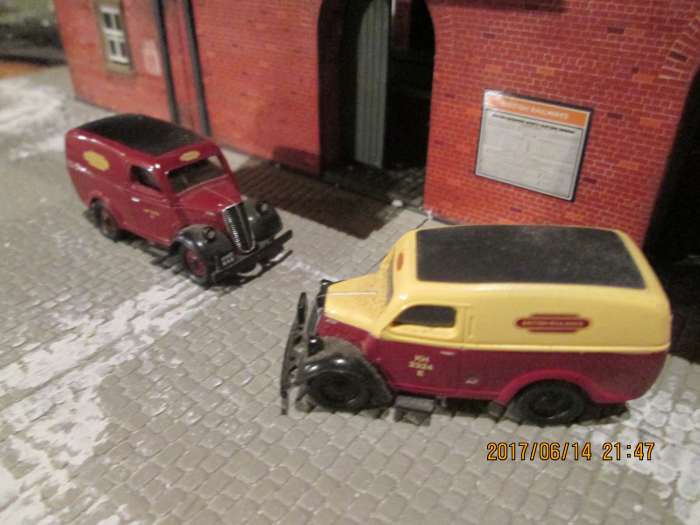A pair of local delivery vans. They also collected from rural offices after lines were closed, such as between York, Gilling, Helmsley and Kirkbymoorside in Ryedale and the Vale of Pickering