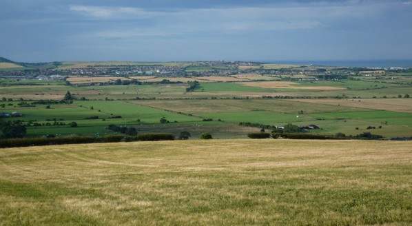 A view of Star Carr in the Vale of Pickering, an archaeological site near Pickering, once at the edge of the lake that extended across the width of the dale east towards Scarborough.