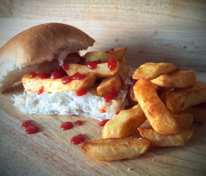 Healthy Chip Butty Recipe With Vegetarian Protein and Sauce HubPages