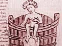 An illustration from Trotula's manuscript on the Diseases of Women.