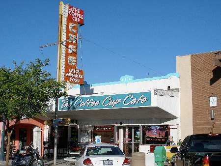 The quaint little "Coffee Cup Cafe" featured on the hit TV show Diners, Drive Ins and Dives on the food channel, looks like a great place to pick up a cuppa Joe!