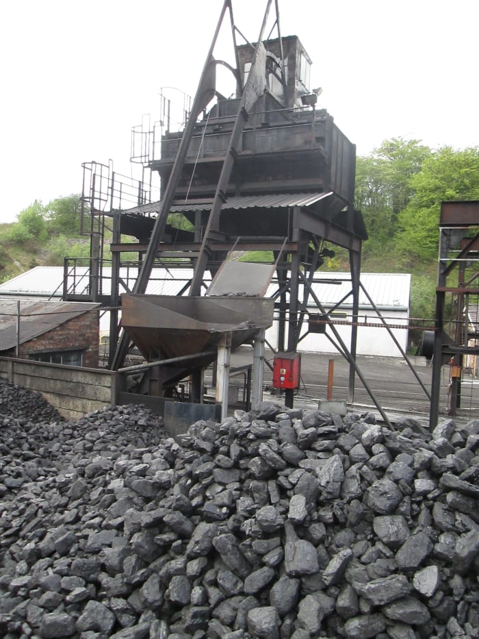 Locomotive coaler at Deviation Shed - supplies these days tend to be of a lower calorific value from Eastern Europe.