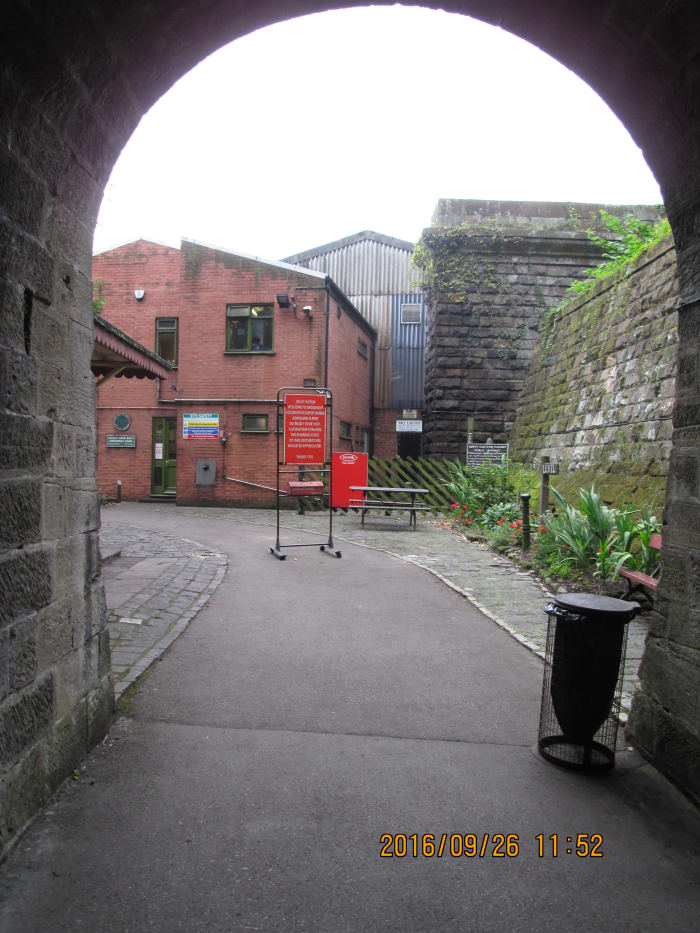 A look back through the southern mouth of the original tunnel - now pedestrians only - back towards Deviation Shed