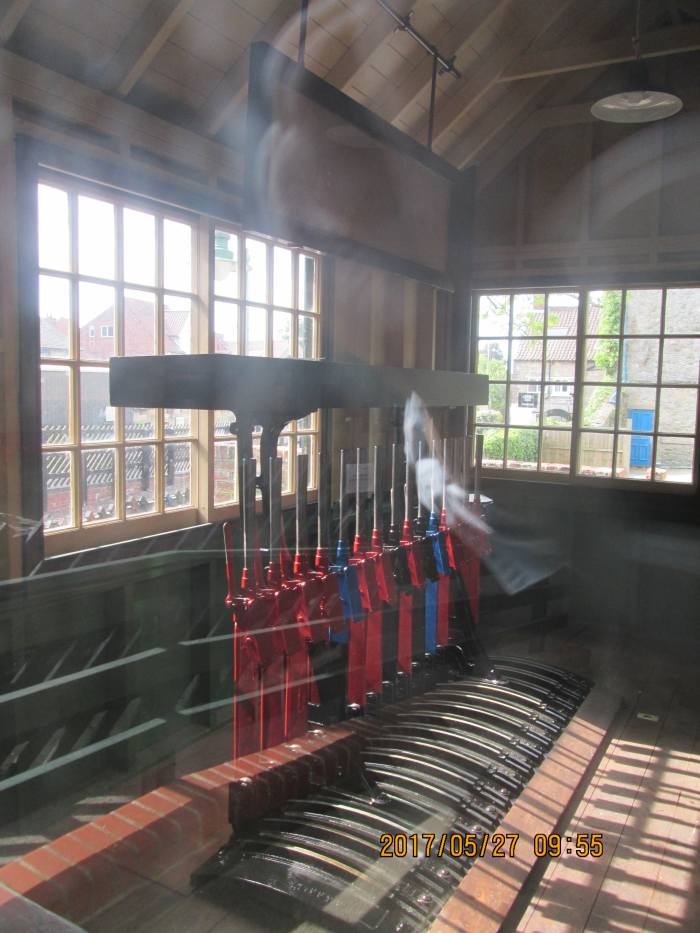 A look inside the small cabin seen above on the left. Designated 'Pickering South', there was a full-sized NER Southern Division cabin beyond where the station premises ends...