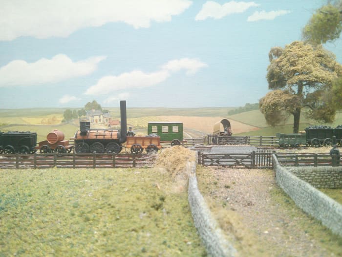 A section of the S&DR model railway at the back of the museum - the model 'reaches' from Shildon Colliery in the west to Stockton Quayside in the east