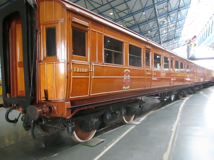 East Coast Joint Stock teak bodied corridor clerestory-roofed bogie carriage built York early in the 20th Century. Locomotives at this time were also heavier, Atlantics (4-4-2). From the 1920s they would be LNER Pacifics (4-6-2) like 'Flying Scotsman