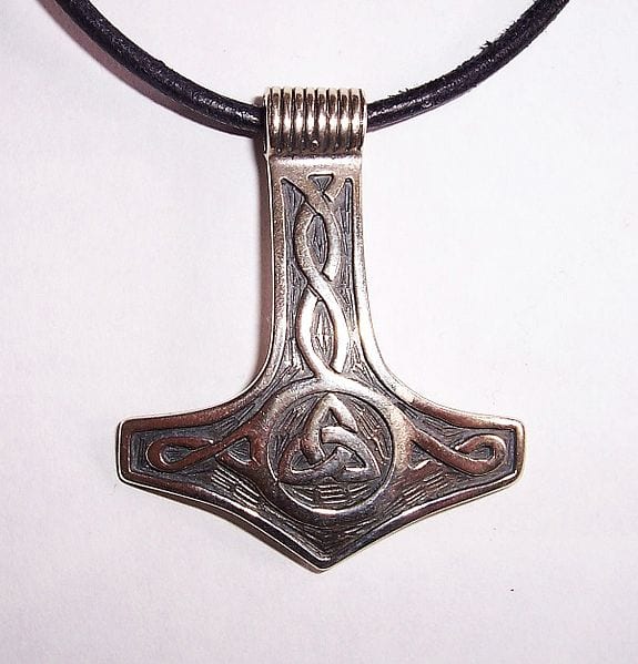 A modern amulet version of Mjölnir. Archeologists have found similar amulets throughout Scandinavia, dating from the 9th to 11th centuries.