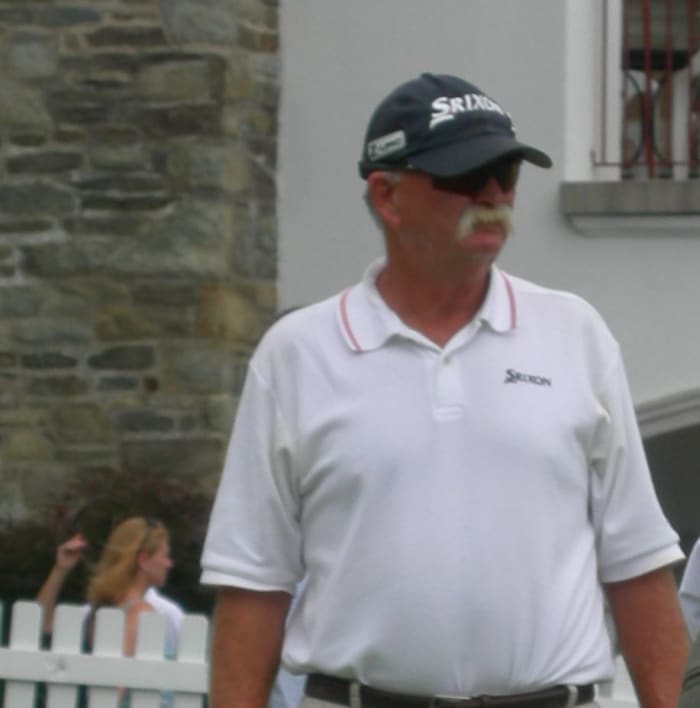 Caddie Mike "Fluff" Cowan - is still not sure why Tiger ditched him, but I have an idea, Fluff is a squeaky clean boy-scout.
