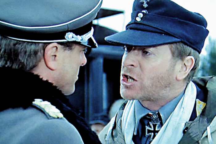 And Colonel Steiner (Michael Caine) unwittingly sets in train the course of events which lead to him commanding the mission, when he argues with a Nazi General over Jewish deportation