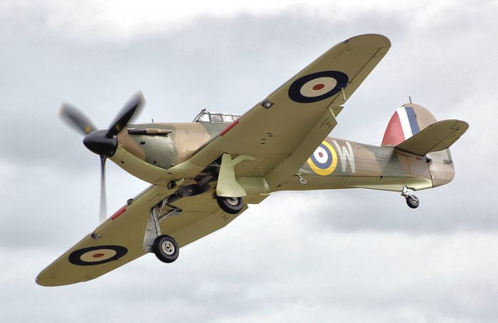 This is a Hawker Hurricane MK I, the model that flew in the Battle of Britain, which still flies today.