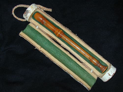 As the man built his home, he cut down a tree from the lot and made this recorder for his daughter. How nice!