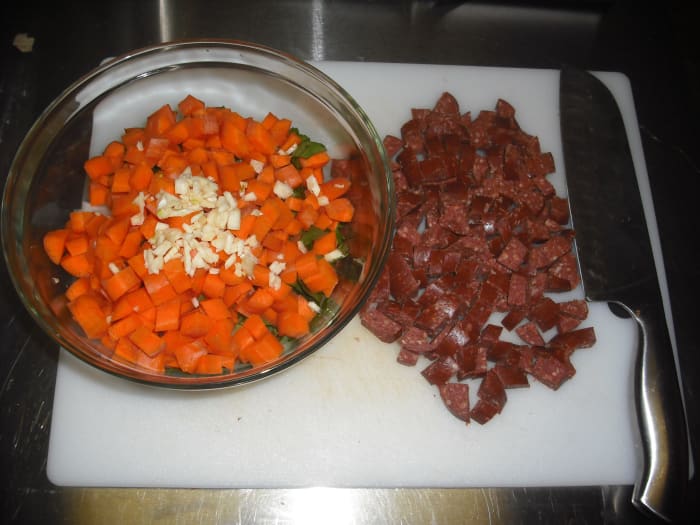 Cooking Bolognese sauce can be a pretty complex process. Make sure to prep your ingredients ahead of time so you can focus on making the sauce right.
