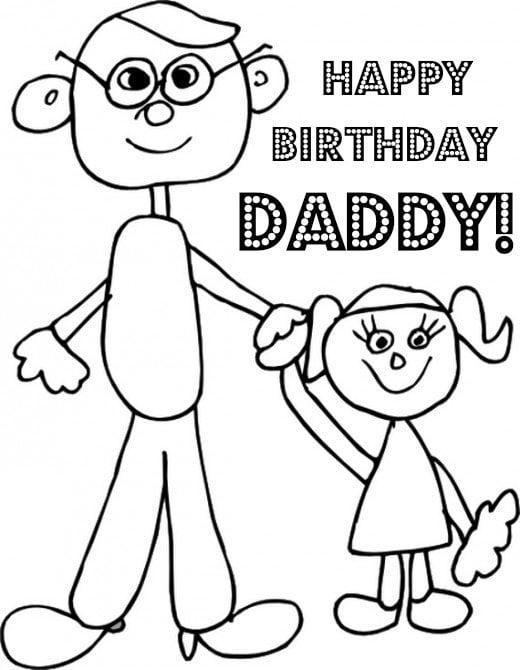 Happy Birthday Daddy Cards Printable Free