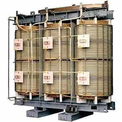Paper insulation is used only in oil immersed transformers. In air cooled ones varnish insulated coils are used.