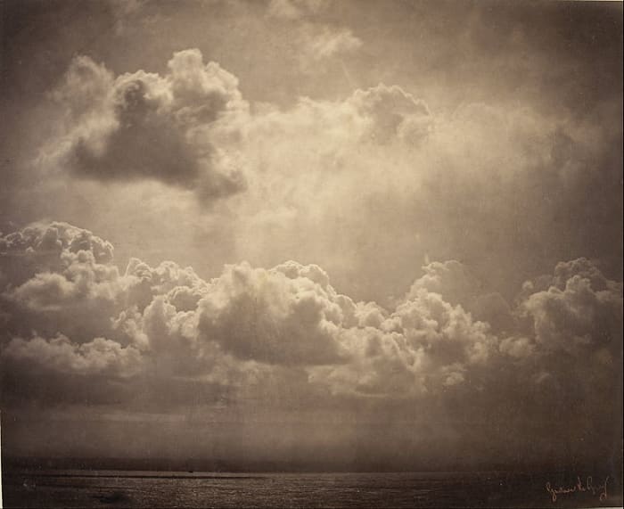 Another black and white image of Gustave Le Gray's work. It is so beautiful. Also, I love the perspective, etc. Albumen print.