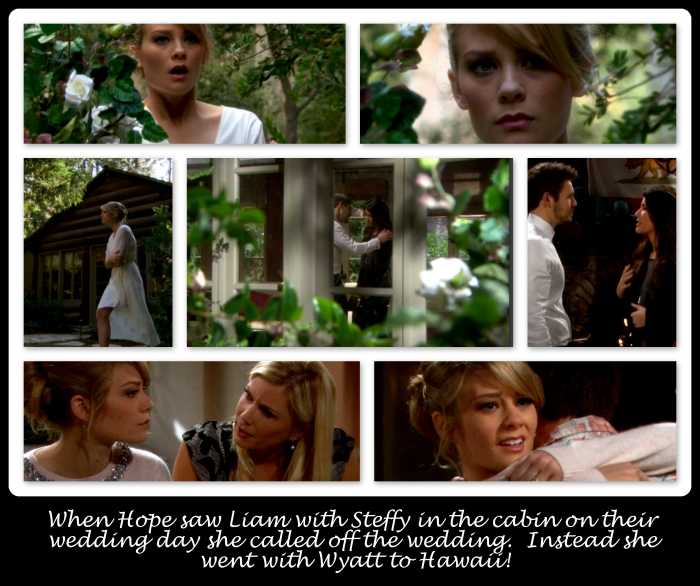 When Hope found Steffy with Liam on what was to be their wedding day, she didn't wait around for the reason. She ran straight to Wyatt!
