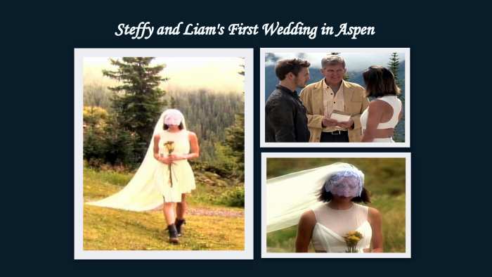 Steffy and Liam's first wedding atop Ajax. Hope watched from a stalled gondola as the pair exchanged vows.
