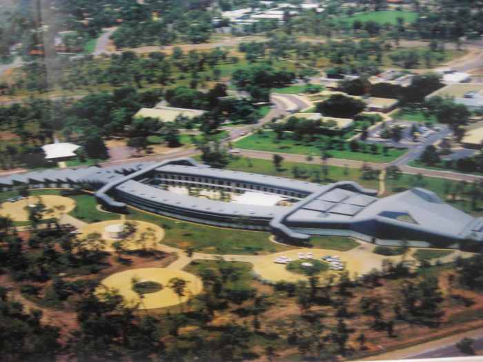 The Gagudju Crocodile Holiday Inn at Jabiru - The unique crocodile-shaped hotel at Kakadu National Park in the Northern Territory, Australia.