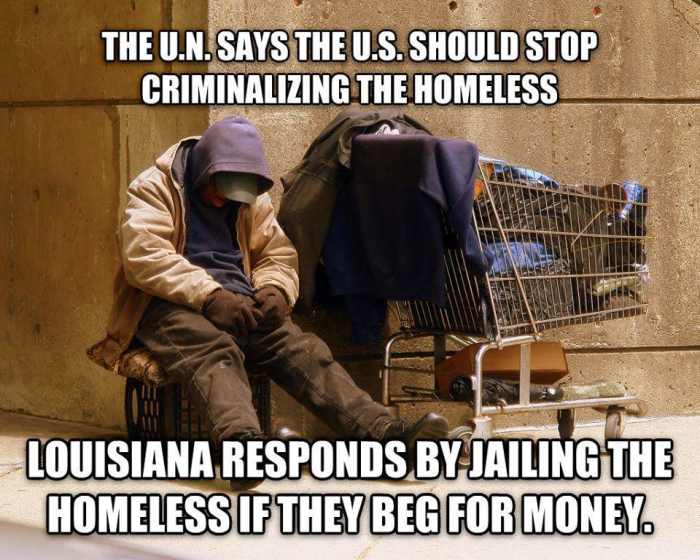 More and more cities are passing laws against being homeless. If a homeless person doesn't have the good sense to just die, they will be put in jail for their horrendous crime of being poor. Is there even a vague chance YOU, could end up homeless?