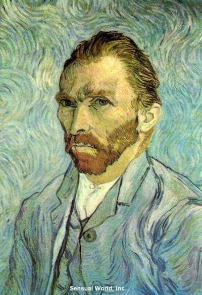 This modern postcard features a reproduction of Dutch post-impressionist Vincent van Gogh's 1889 self portrait. starting bid is $4.99