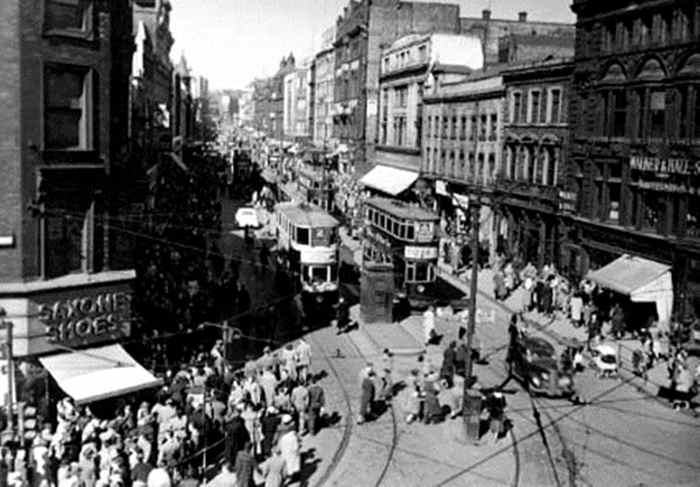 The town centre area where my great-great-grandfather Tomlinson had a clog-making and cobbler's shop in the early 1900s.