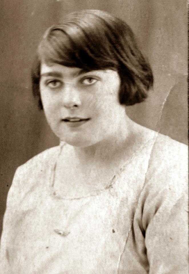 My grandma Ivy Trigg (nee Garnham) as a young woman in the 1920s, when she was credited with having saved her sister Madge's leg when it was septic and she was very ill.