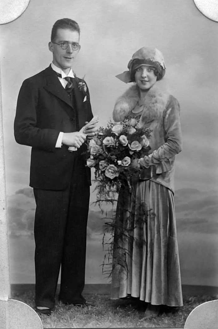 The wedding of my grandma Ivy Trigg's cousin, who was a singer. I do not have her name. The groom played piano in the cinema in the days of silent films.