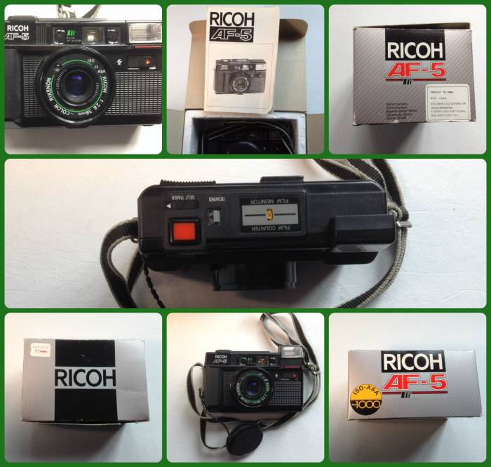 Made in the early 1980s the Ricoh AF-5, it was a sophisticated well-made point and shoot auto-focus compact camera for 35mm film with an integral flash and auto-focus, and was manufactured exclusively by the Ricoh Camera Company.