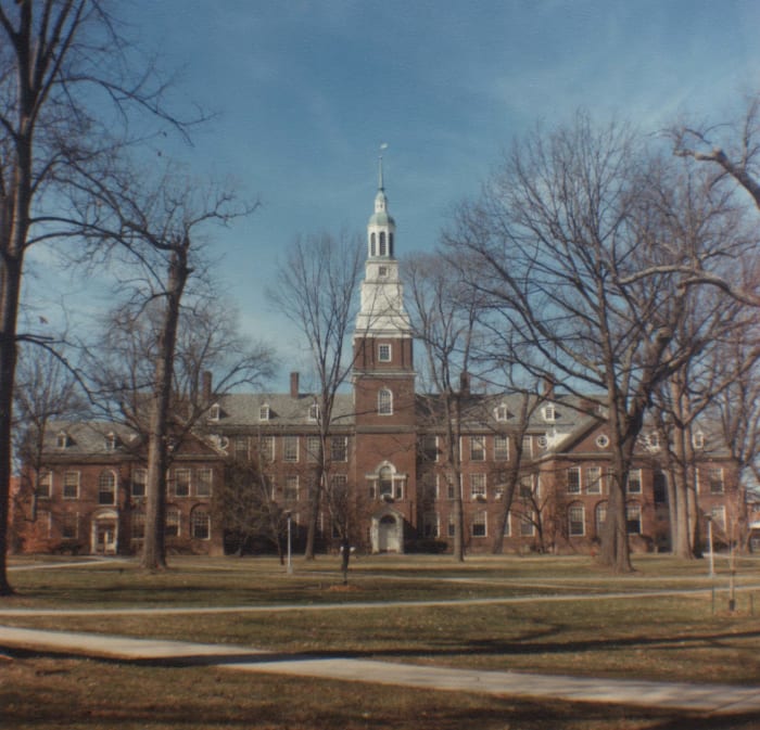 Draper building, modeled after Independence Hall in Philadelphia, is the main campus classroom building. It includes a built-in chapel, the exterior of which is embedded with stones from notable places throughout the world.