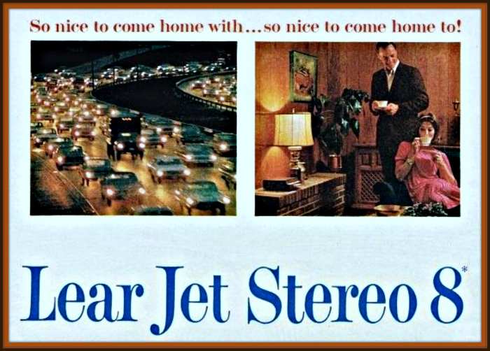 William Lear was able to convince the automobile executives in the United Sates to install these 8 track players in the dashboards of cars like the Ford Mustangs and fearless Fair lanes.