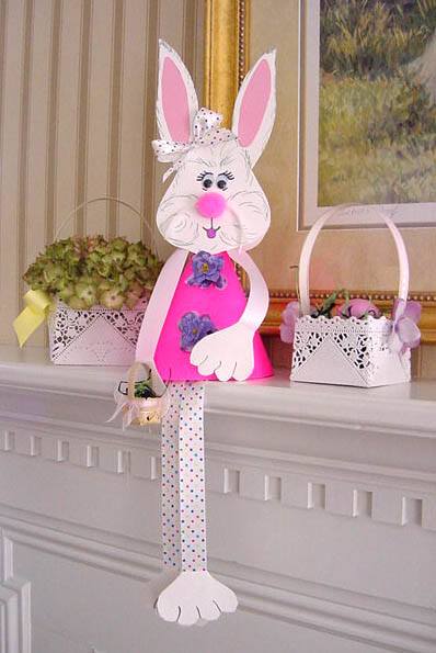 This is a beautiful Easter Bunny craft project that will give you a keepsake decoration to use year after year. Isn't this bunny gorgeous?