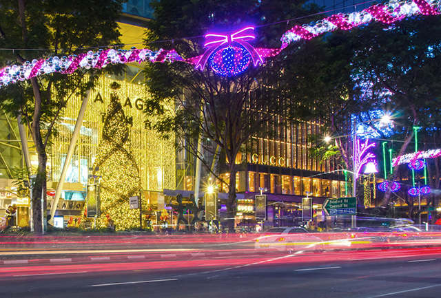 The annual Orchard Road Christmas Light-Up is one of the most anticipated night events in Singapore.