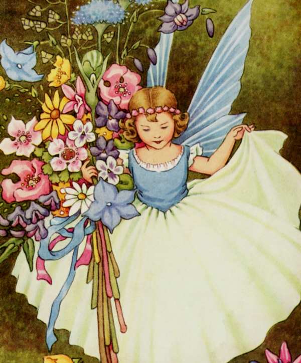 Here we show a portion of "A Bunch of Wild Flowers" - it is from Ida Rentoul Outhwaite's suite published in "A Bunch of Wild Flowers" (1948).