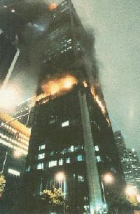 This is the L.A. First Interstate Bank Building Fire, that consumed four floors and yet remained entirely intact.