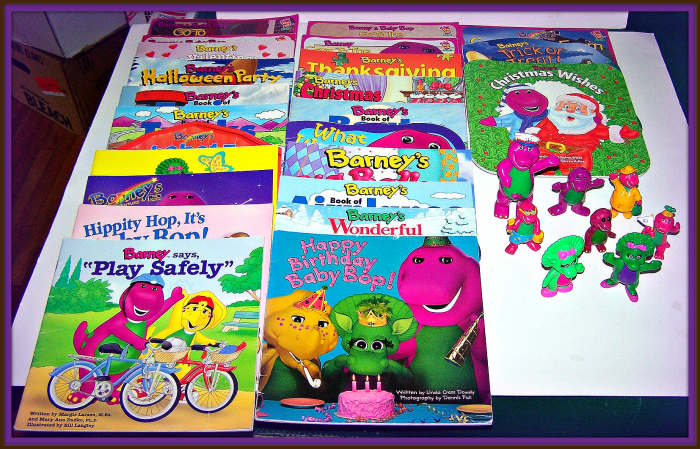 Barney and Friends was a huge success and his books and figurines were very populate with both parents and children. He could be found in all the bookstores and shopping centers of the 1990s era.