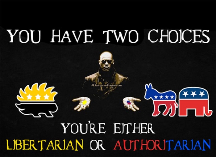 These two choices are true both politically and philosophically. Compromise always means authoritarianism wins.