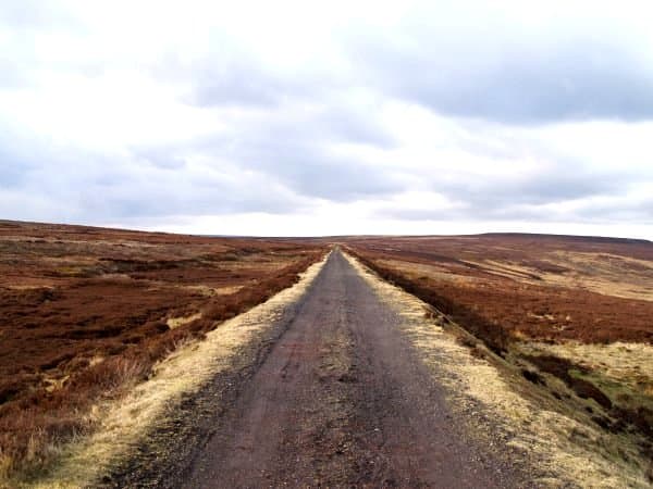 The trackbed across the high moor seen from the direction of Blakey towards Ingleby Incline